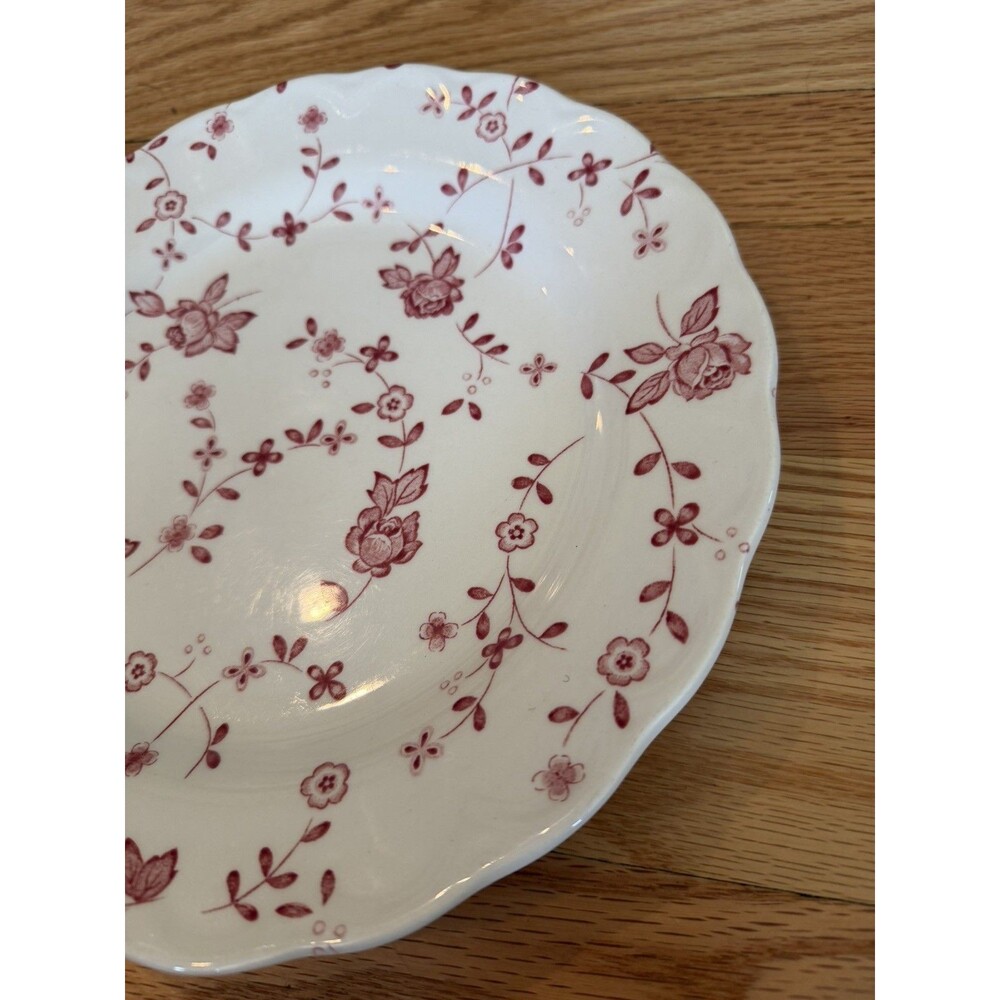 Nikko Double Phoenix Pink Rose Floral Chintz Pattern Dinner Plate - 1 plate 10”